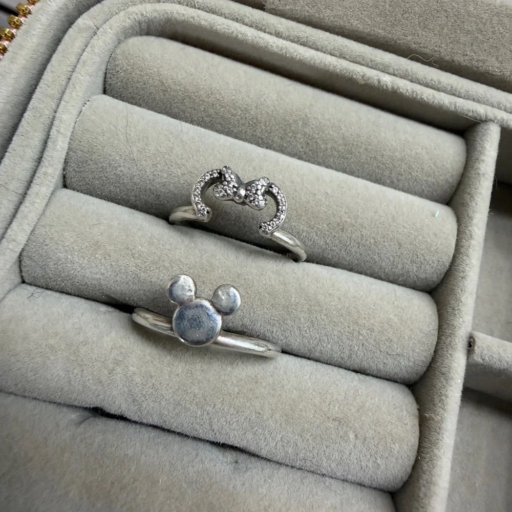 Disney x Pandora Mickey and Minnie ring set - Picture 2 of 4